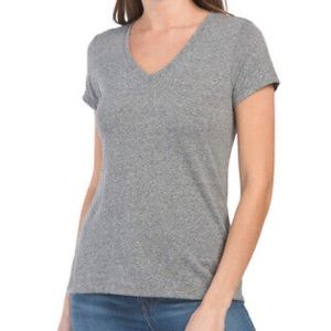 NWT Rachel Zoe Grey V Neck Top - Size M